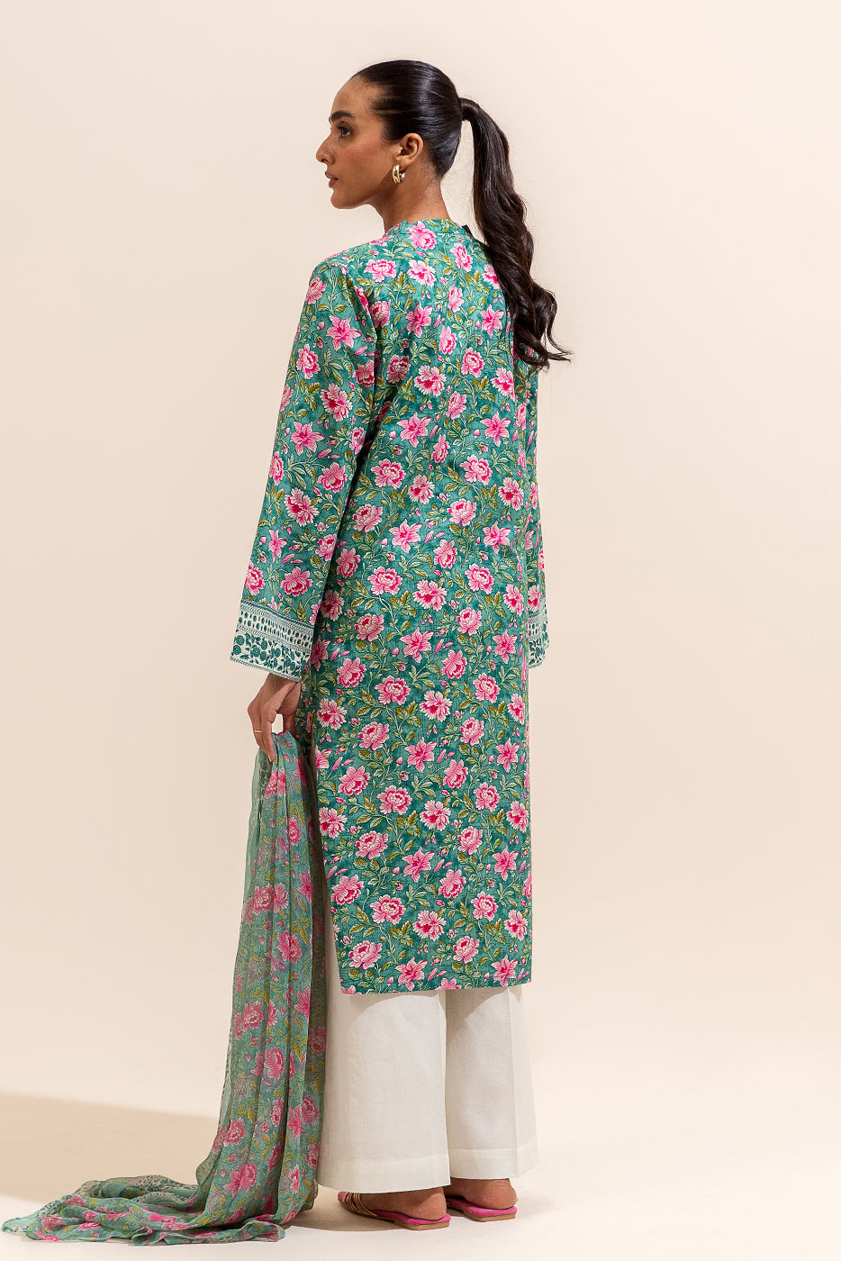 2 PIECE PRINTED LAWN SUIT-BASIL GLOOM (UNSTITCHED)