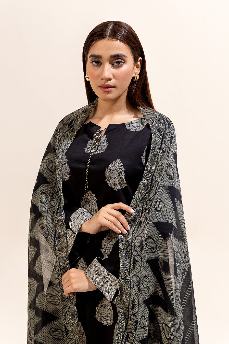 2 PIECE PRINTED LAWN SUIT-SABLE MELODY (UNSTITCHED)