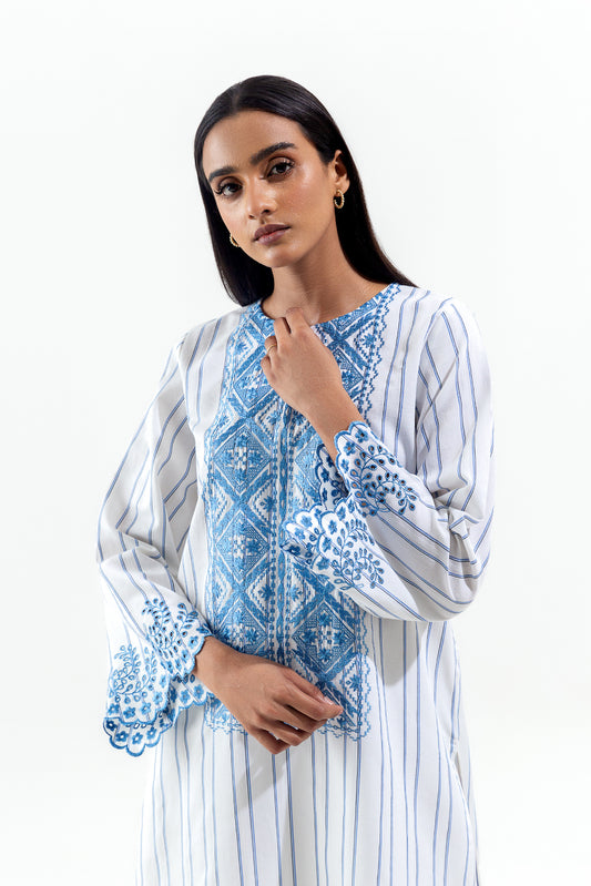 EMBROIDERED YARN DYED SHIRT (PRET)