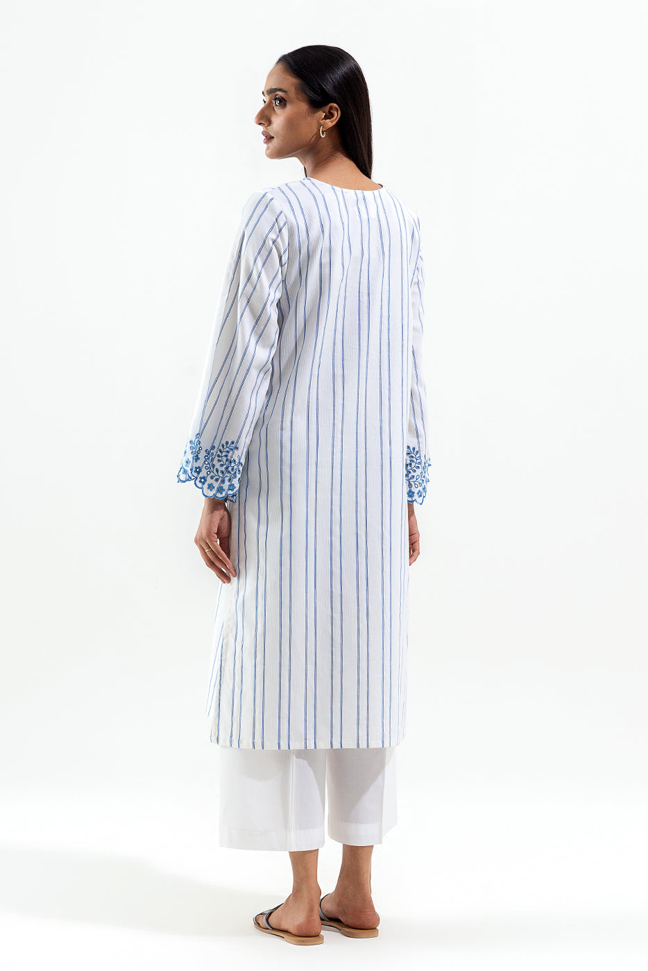 EMBROIDERED YARN DYED SHIRT (PRET)