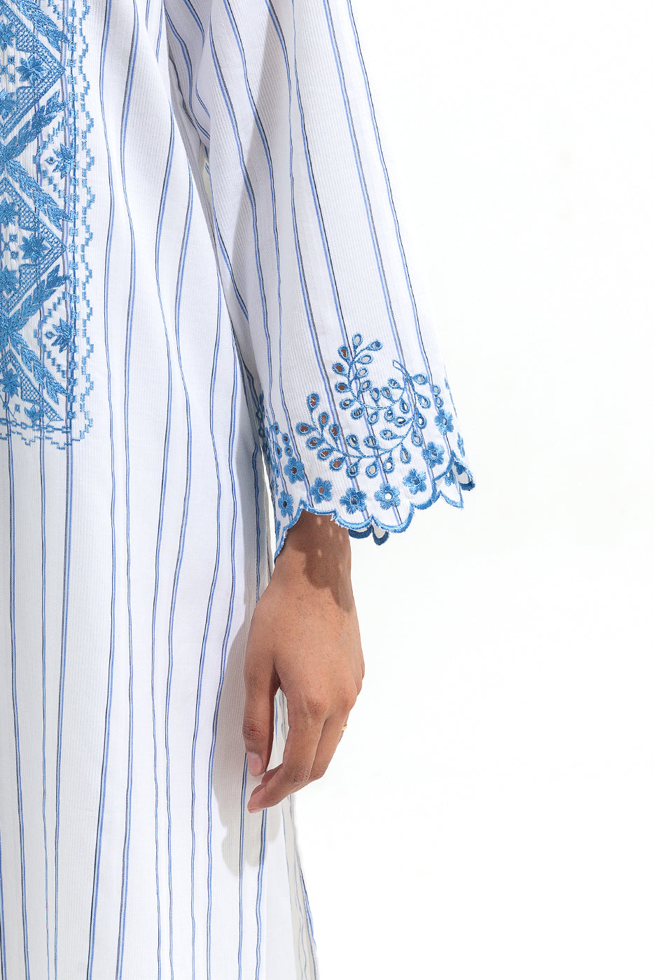 EMBROIDERED YARN DYED SHIRT (PRET)