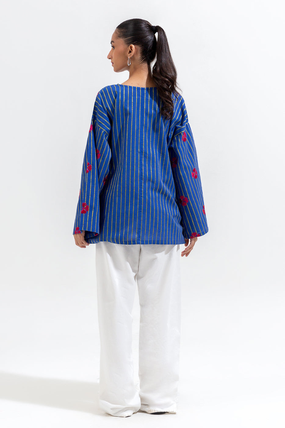 EMBROIDERED JACQUARD SHIRT (PRET)