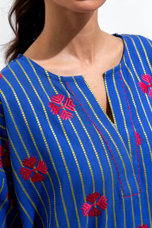 EMBROIDERED JACQUARD SHIRT (PRET)