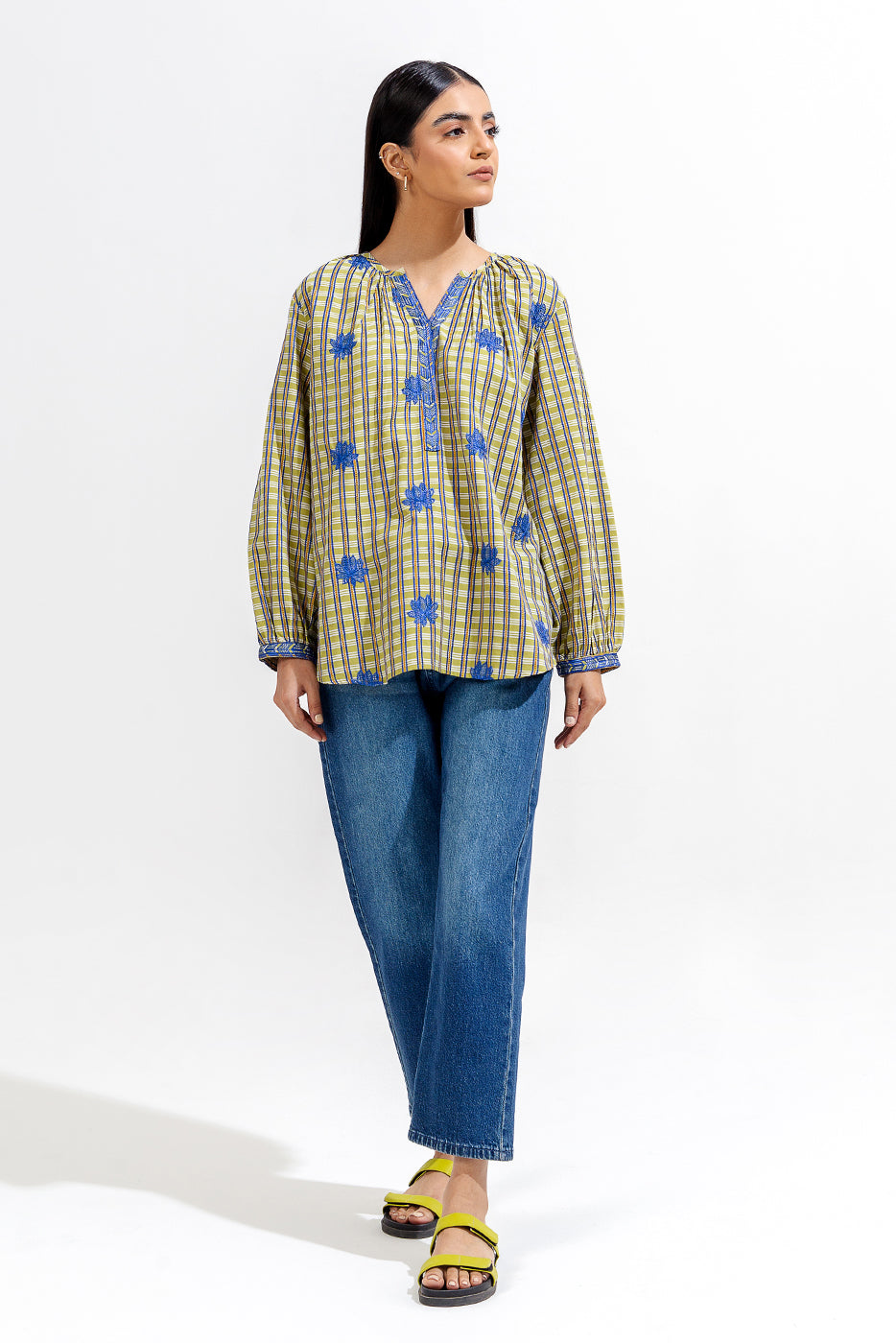 EMBROIDERED JACQUARD SHIRT (PRET)