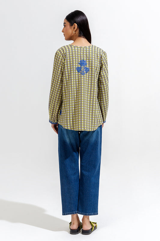 EMBROIDERED JACQUARD SHIRT (PRET)