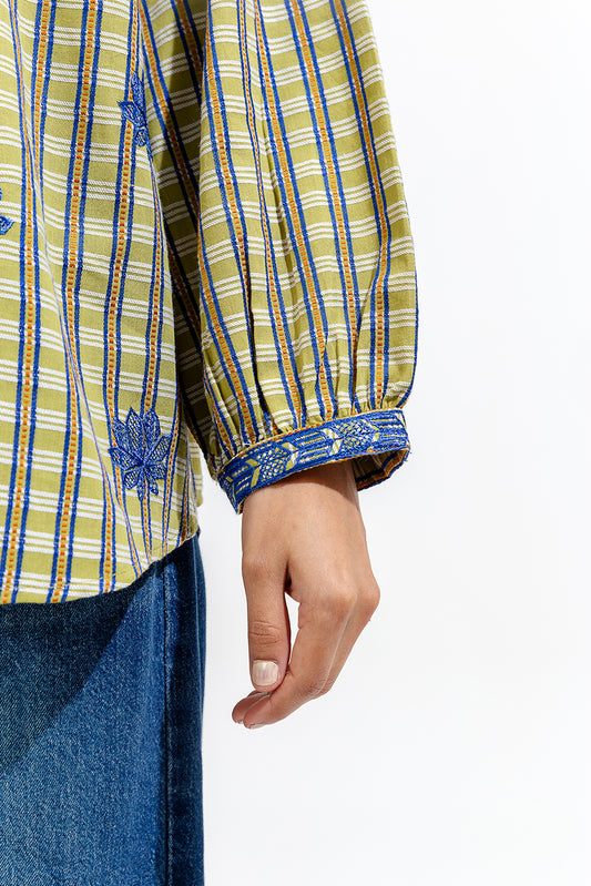 EMBROIDERED JACQUARD SHIRT (PRET)