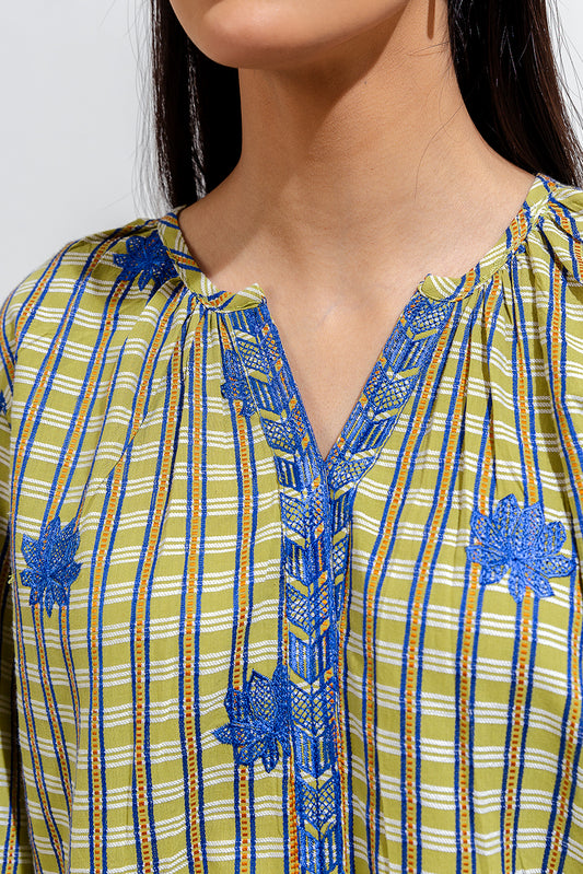 EMBROIDERED JACQUARD SHIRT (PRET)