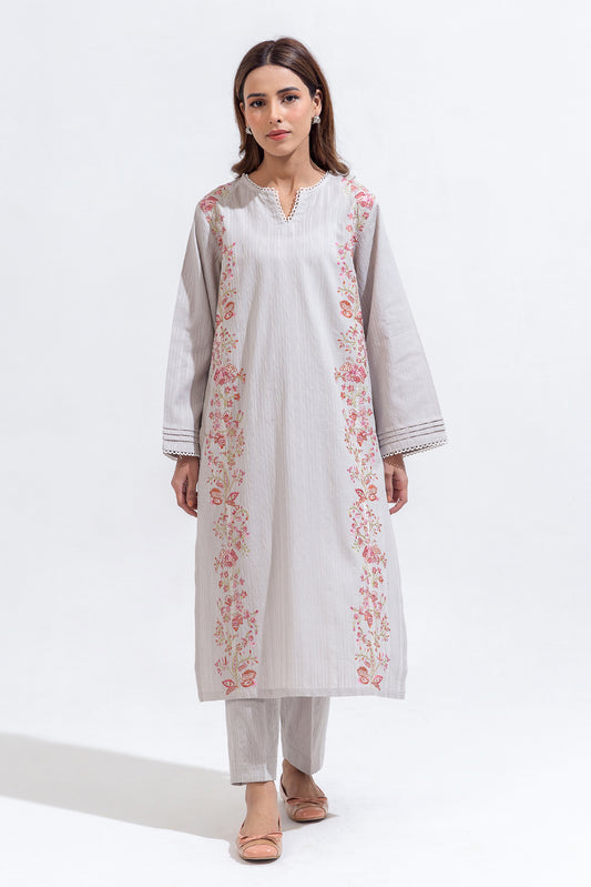 2 PIECE EMBROIDERED JACQUARD SUIT (PRET)