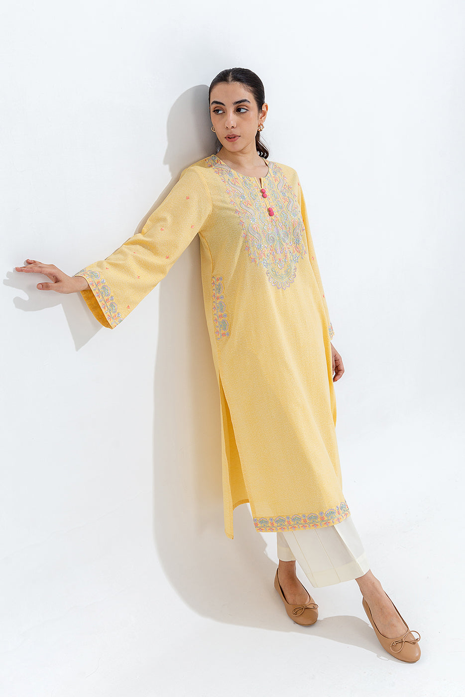 EMBROIDERED KARANDI SHIRT (PRET)