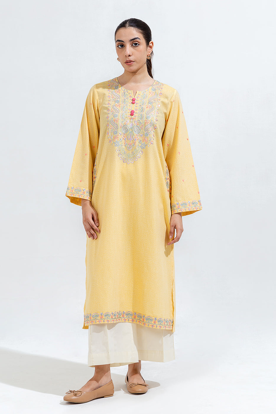 EMBROIDERED KARANDI SHIRT (PRET)