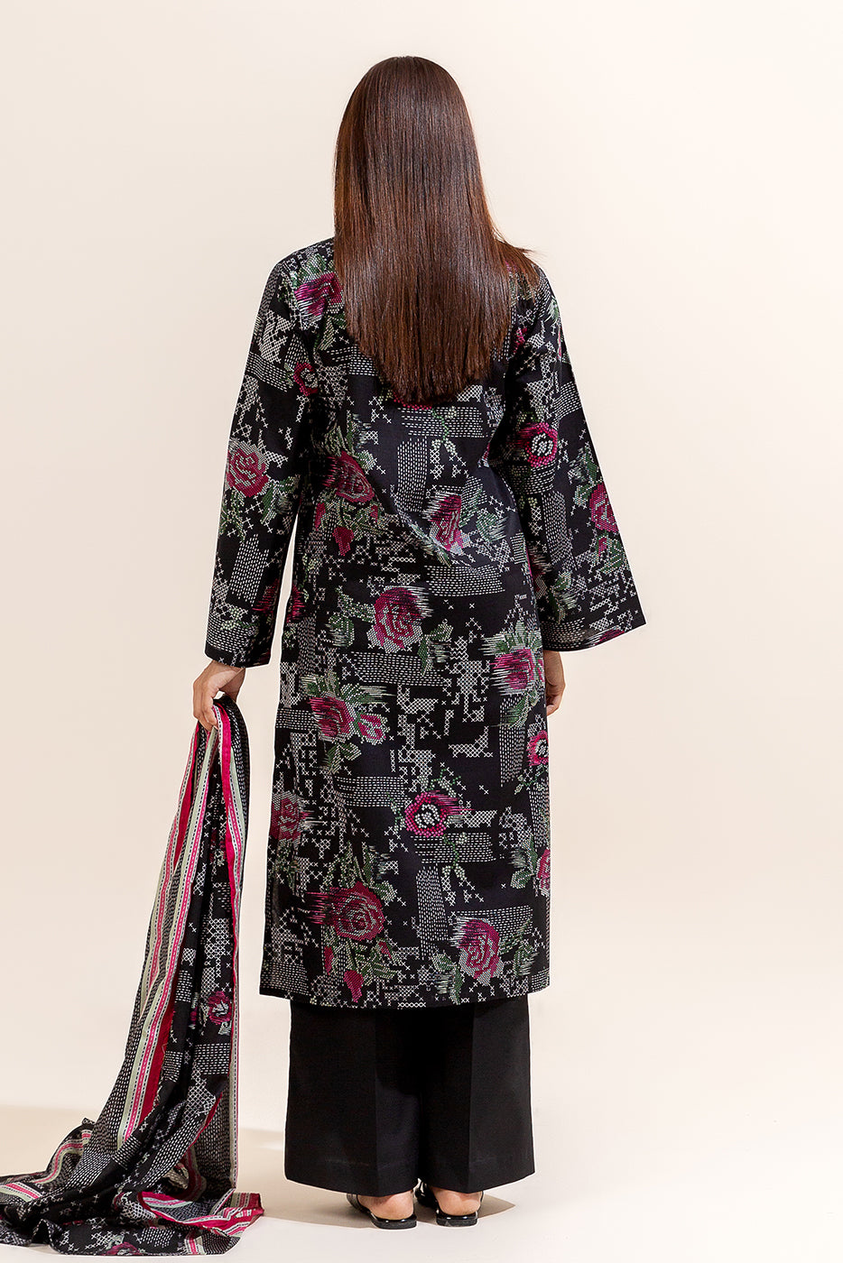 3 PIECE PRINTED LAWN SUIT-AURIC GLOOM (UNSTITCHED)