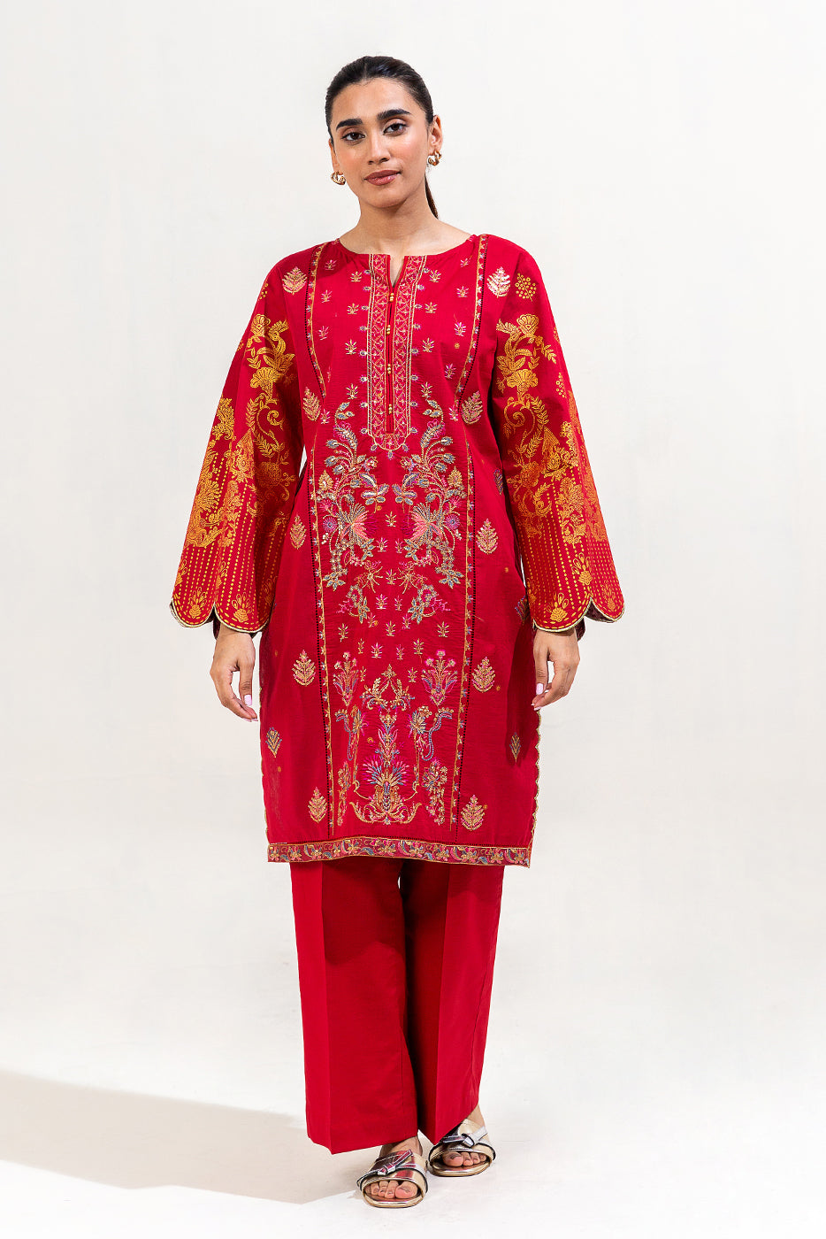 2 PIECE EMBROIDERED LAWN SUIT-CRIMSON WILT (UNSTITCHED)