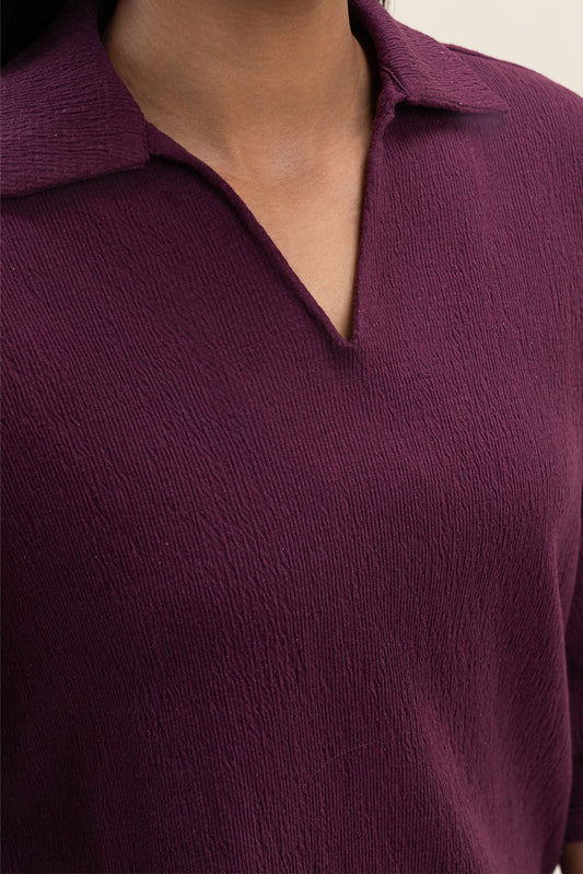 SEAR SUCKER COLLAR SHIRT