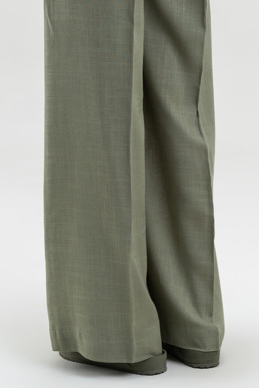 WIDE LEG PLEATED TROUSER