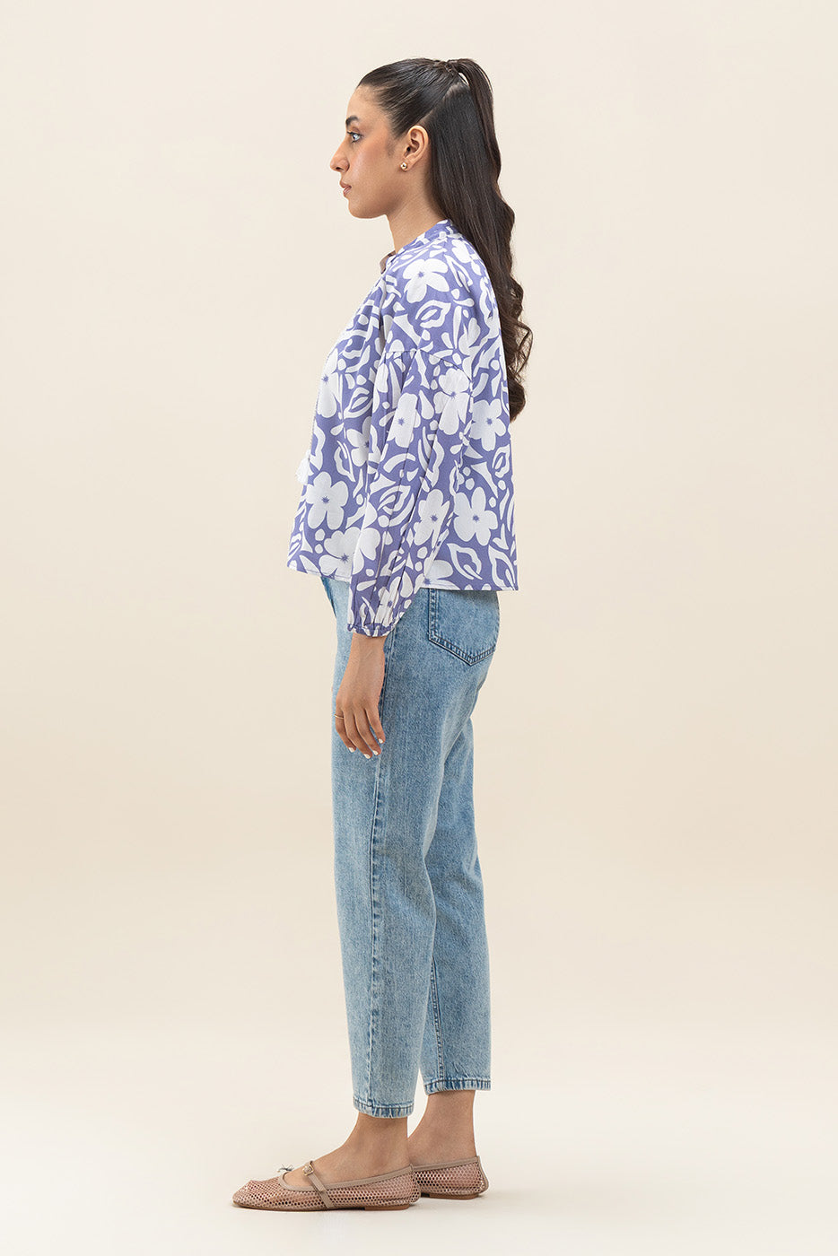 RAGLAN PRINTED BLOUSE