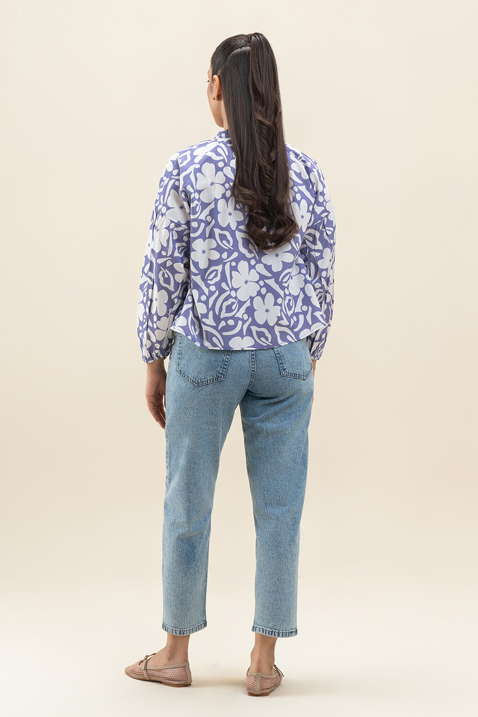 RAGLAN PRINTED BLOUSE