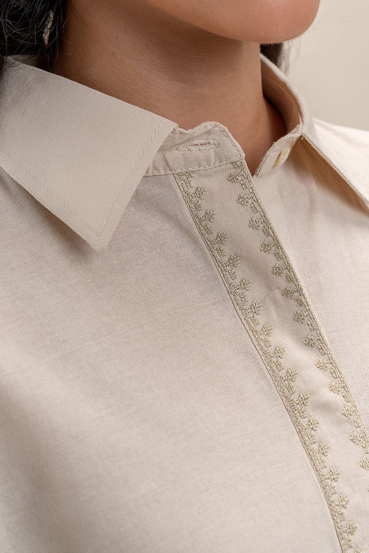 EMBROIDERED BUTTON-THROUGH SHIRT