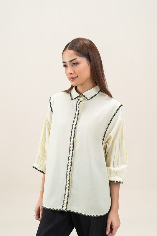 EMBROIDERED BUTTON-THROUGH SHIRT