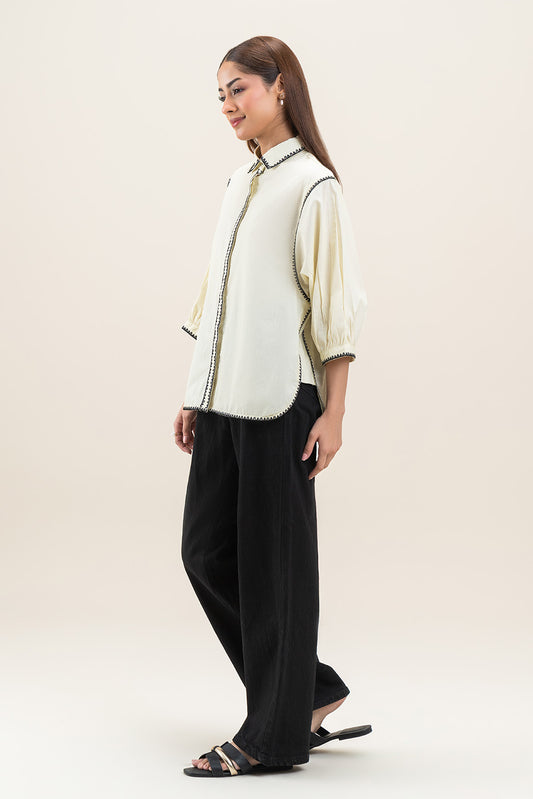 EMBROIDERED BUTTON-THROUGH SHIRT