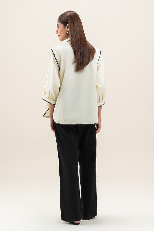 EMBROIDERED BUTTON-THROUGH SHIRT
