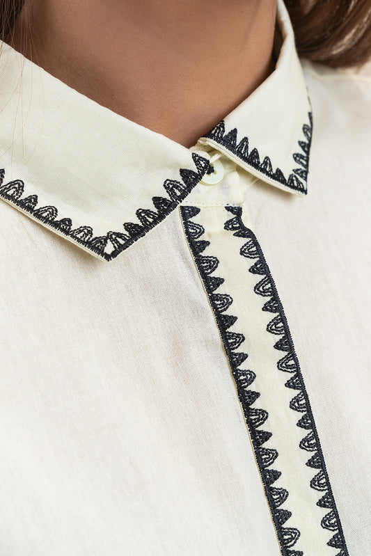 EMBROIDERED BUTTON-THROUGH SHIRT