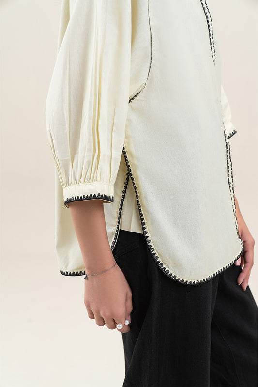 EMBROIDERED BUTTON-THROUGH SHIRT