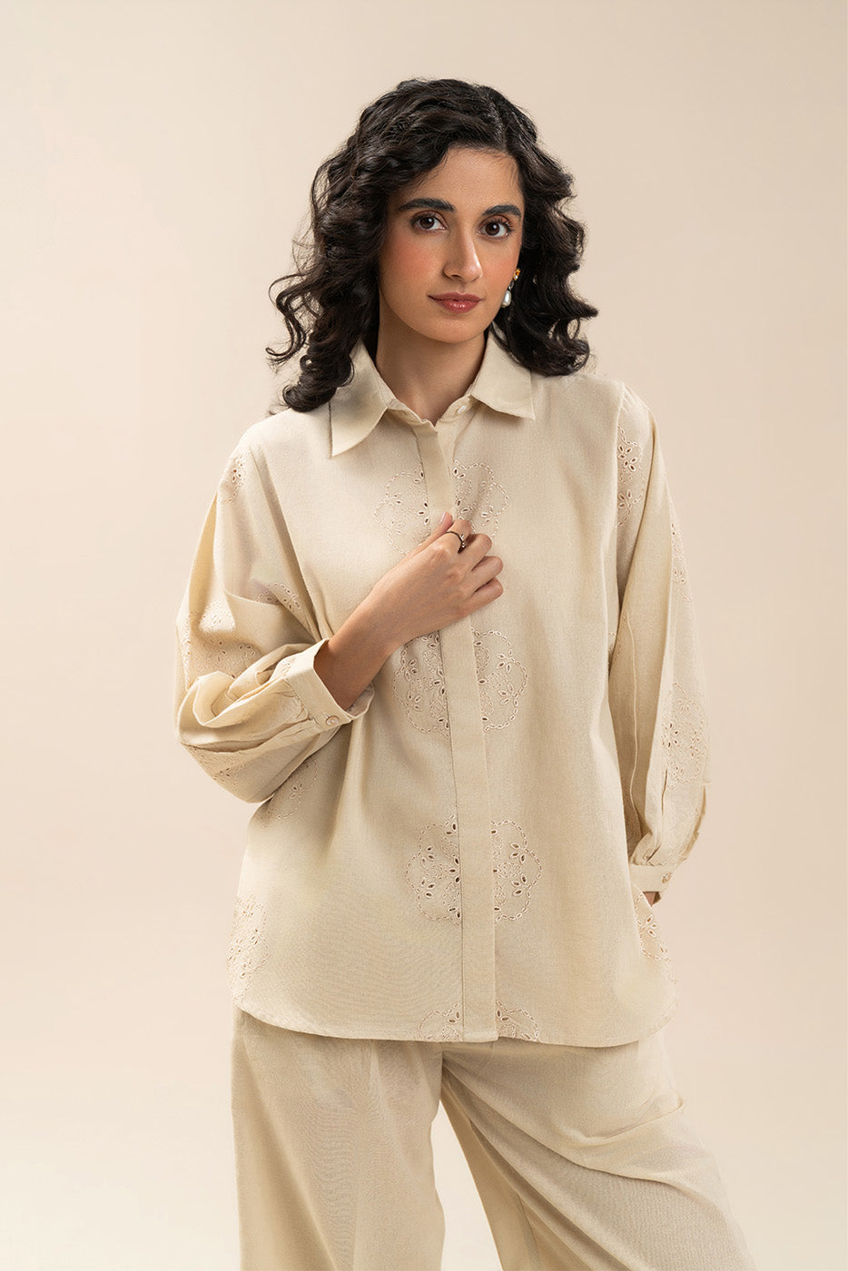 2 PIECE EMBROIDERED PRINTED CAMBRIC SUIT (WESTERN)