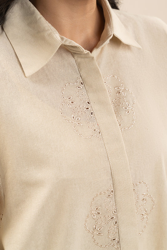 2 PIECE EMBROIDERED PRINTED CAMBRIC SUIT (WESTERN)