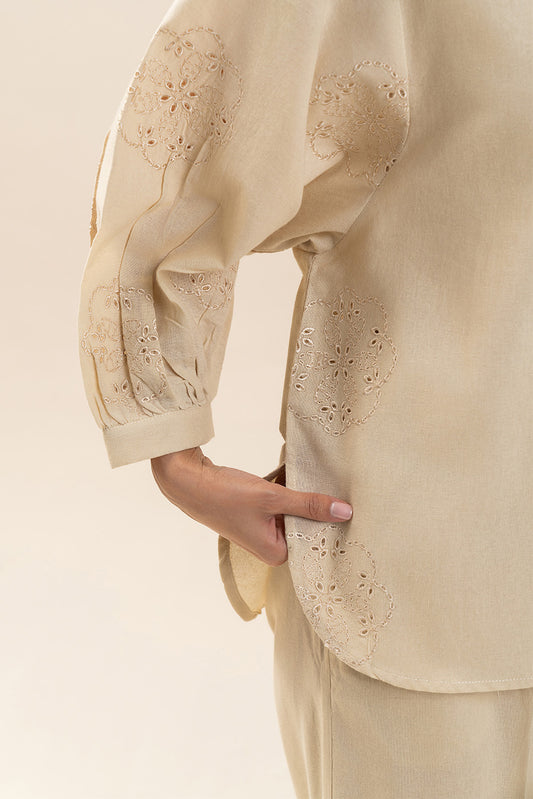 2 PIECE EMBROIDERED PRINTED CAMBRIC SUIT (WESTERN)