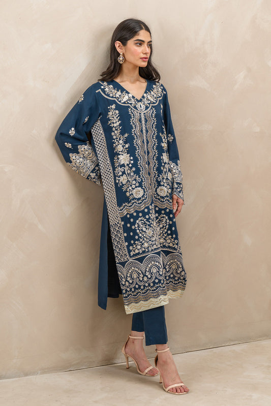 EMBROIDERED SILK SHIRT (LUXURY-PRET)