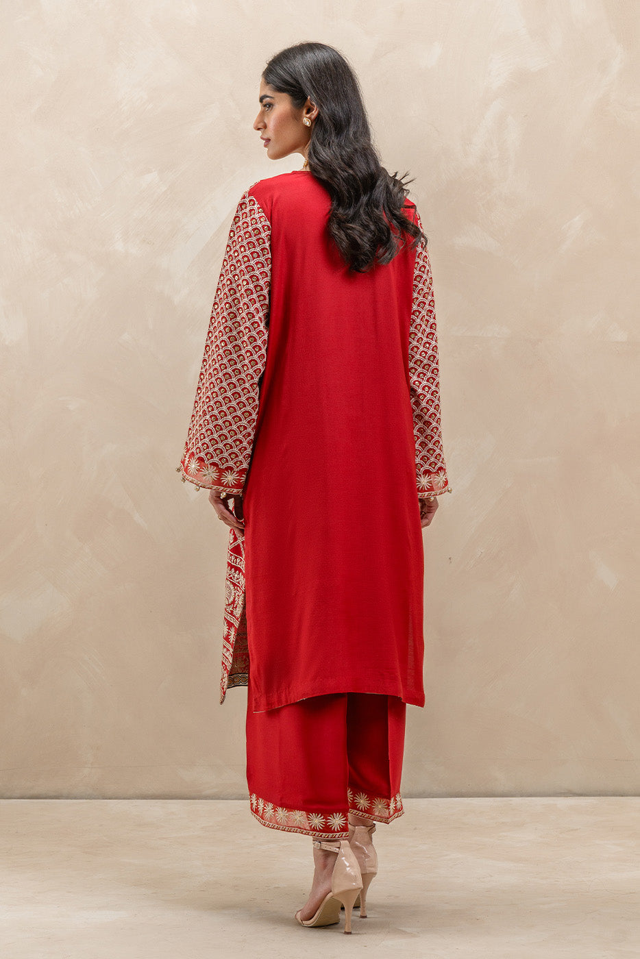 2 PIECE EMBROIDERED RAW SILK SUIT (LUXURY-PRET)