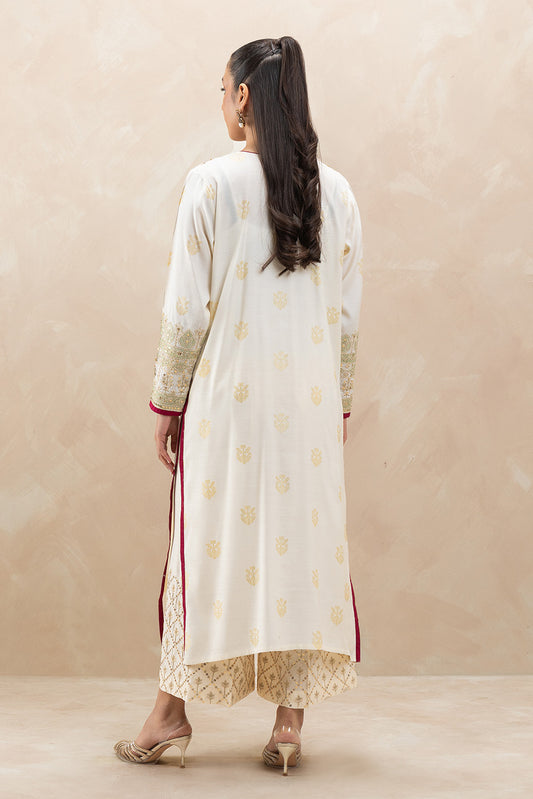 2 PIECE EMBROIDERED RAW SILK JACQUARD SUIT (LUXURY-PRET)