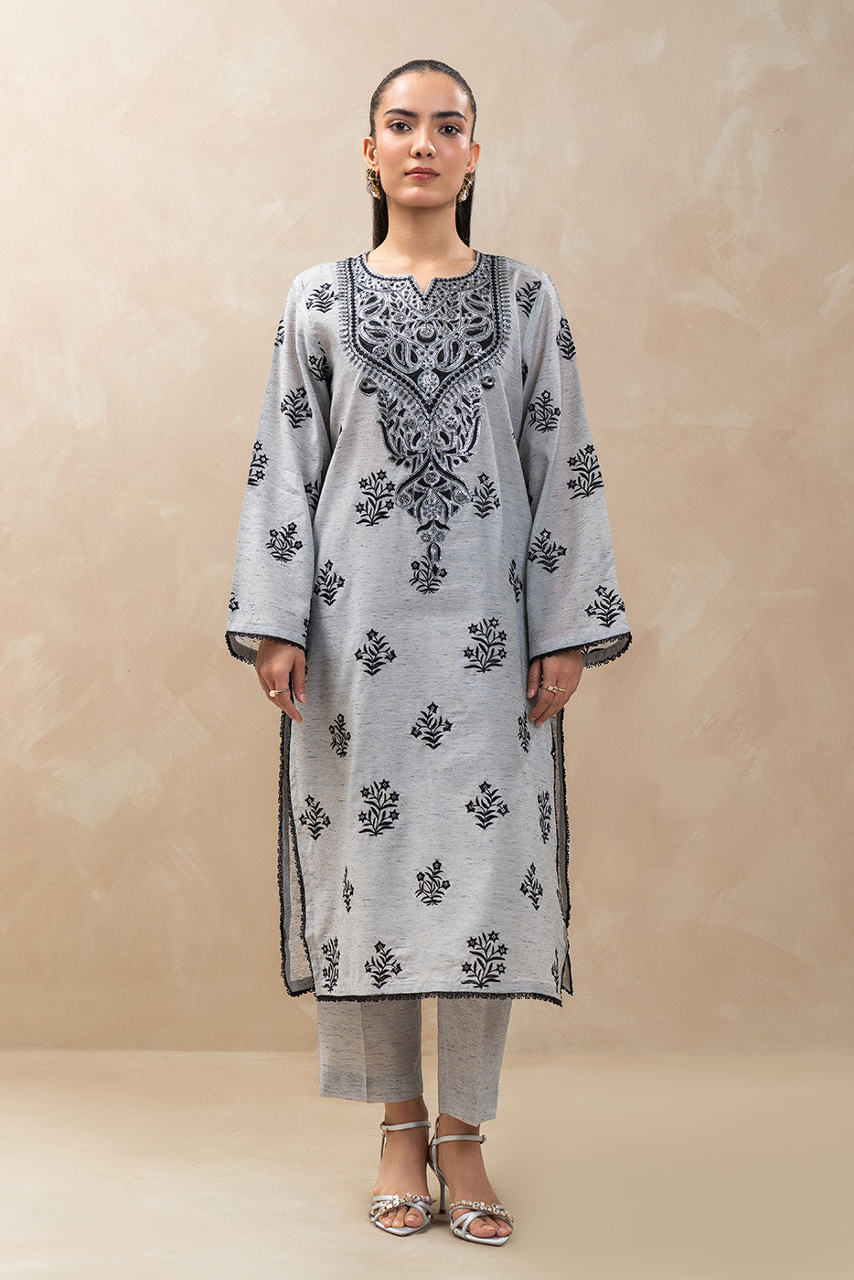 2 PIECE EMBROIDERED MULTI NEPS SHIRT (LUXURY-PRET)