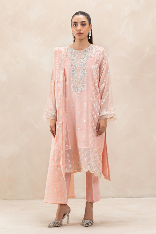 3 PIECE EMBROIDERED COTTON SUIT (LUXURY-PRET)
