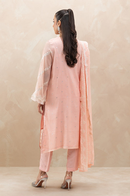 3 PIECE EMBROIDERED COTTON SUIT (LUXURY-PRET)
