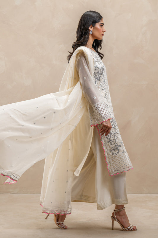 3 PIECE EMBROIDERED COTTON SUIT (LUXURY-PRET)