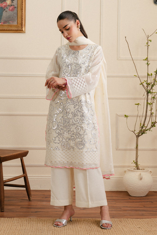 3 PIECE EMBROIDERED COTTON SUIT (LUXURY-PRET)