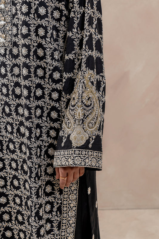 3 PIECE EMBROIDERED SILK SUIT (LUXURY-PRET)