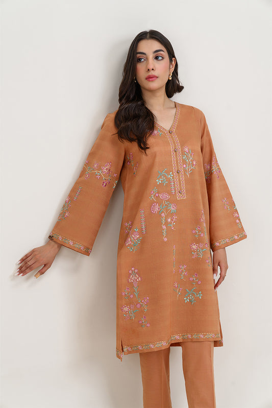 2 PIECE EMBROIDERED DORIA SUIT (PRET)