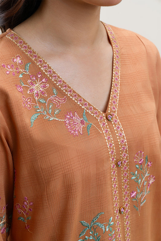 2 PIECE EMBROIDERED DORIA SUIT (PRET)