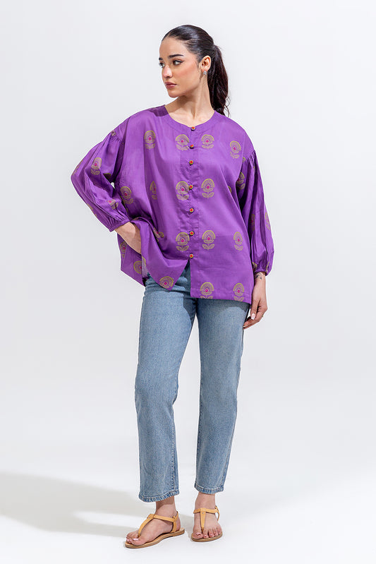 EMBROIDERED JACQUARD SHIRT (PRET)