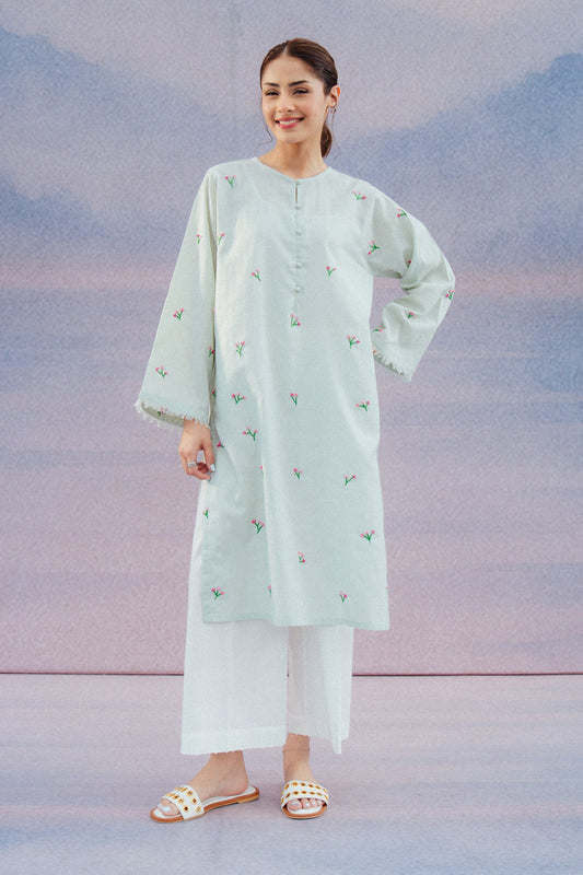 HAND EMBROIDERED YARN DYED SHIRT (PRET)
