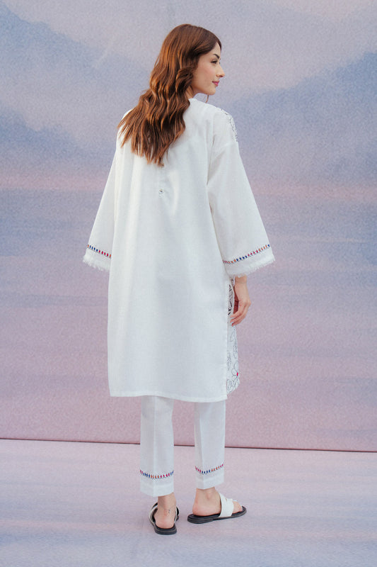 2 PIECE HAND EMBROIDERED YARN DYED SUIT (PRET)