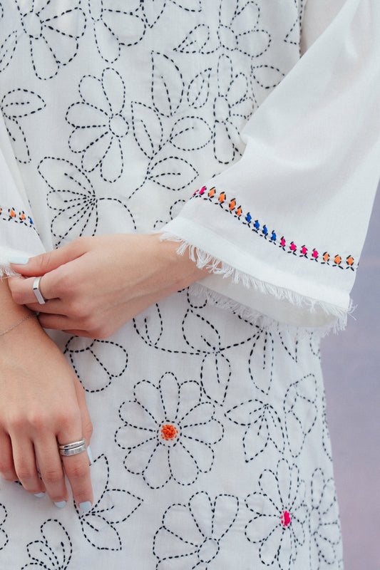 2 PIECE HAND EMBROIDERED YARN DYED SUIT (PRET)