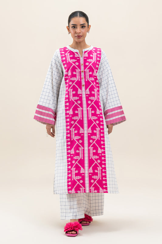 2 PIECE EMBROIDERED COMPOSED JACQUARD SUIT (PRET)