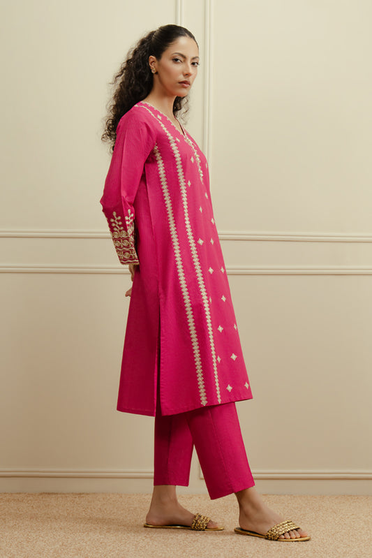 2 PIECE EMBROIDERED MISSOURI SUIT (PRET)