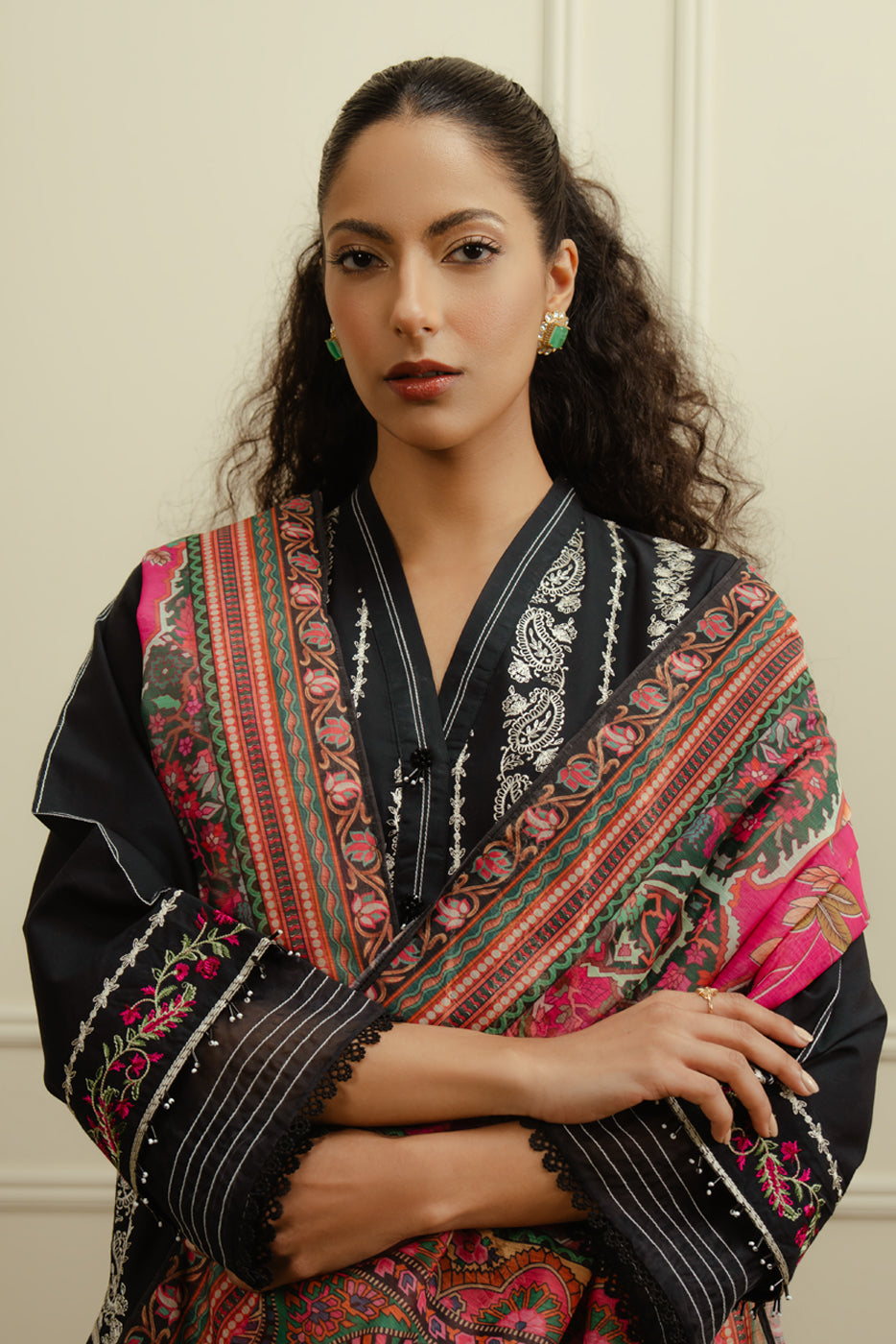 3 PIECE EMBROIDERED LAWN SUIT (PRET)