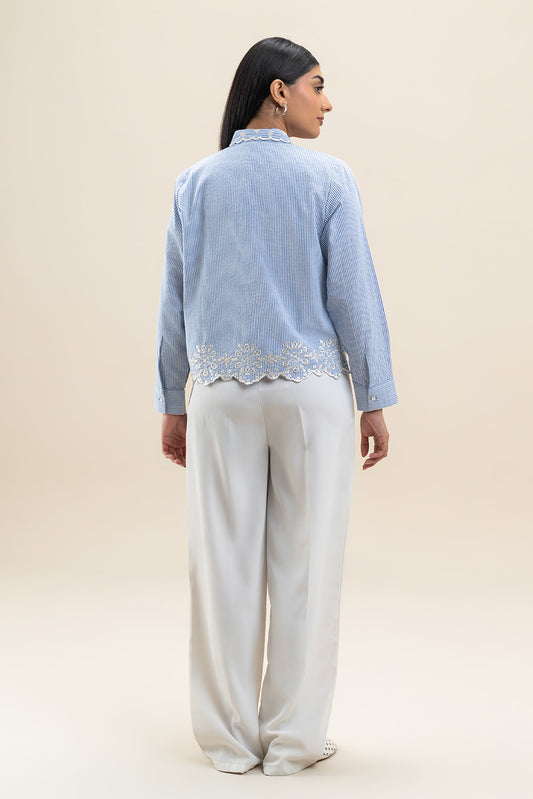 BUTTON-THROUGH EMBROIDERED SHIRT