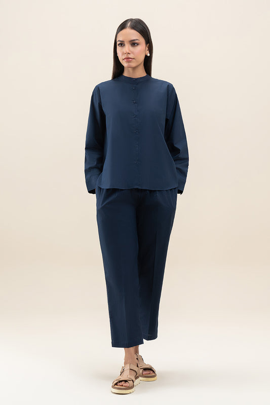 NAVY POPLIN CO-ORD SET