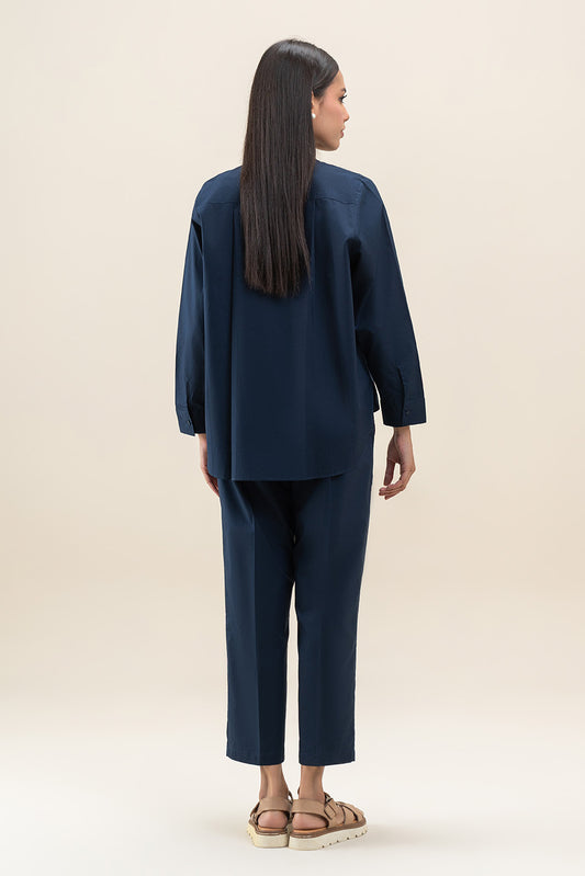 NAVY POPLIN CO-ORD SET